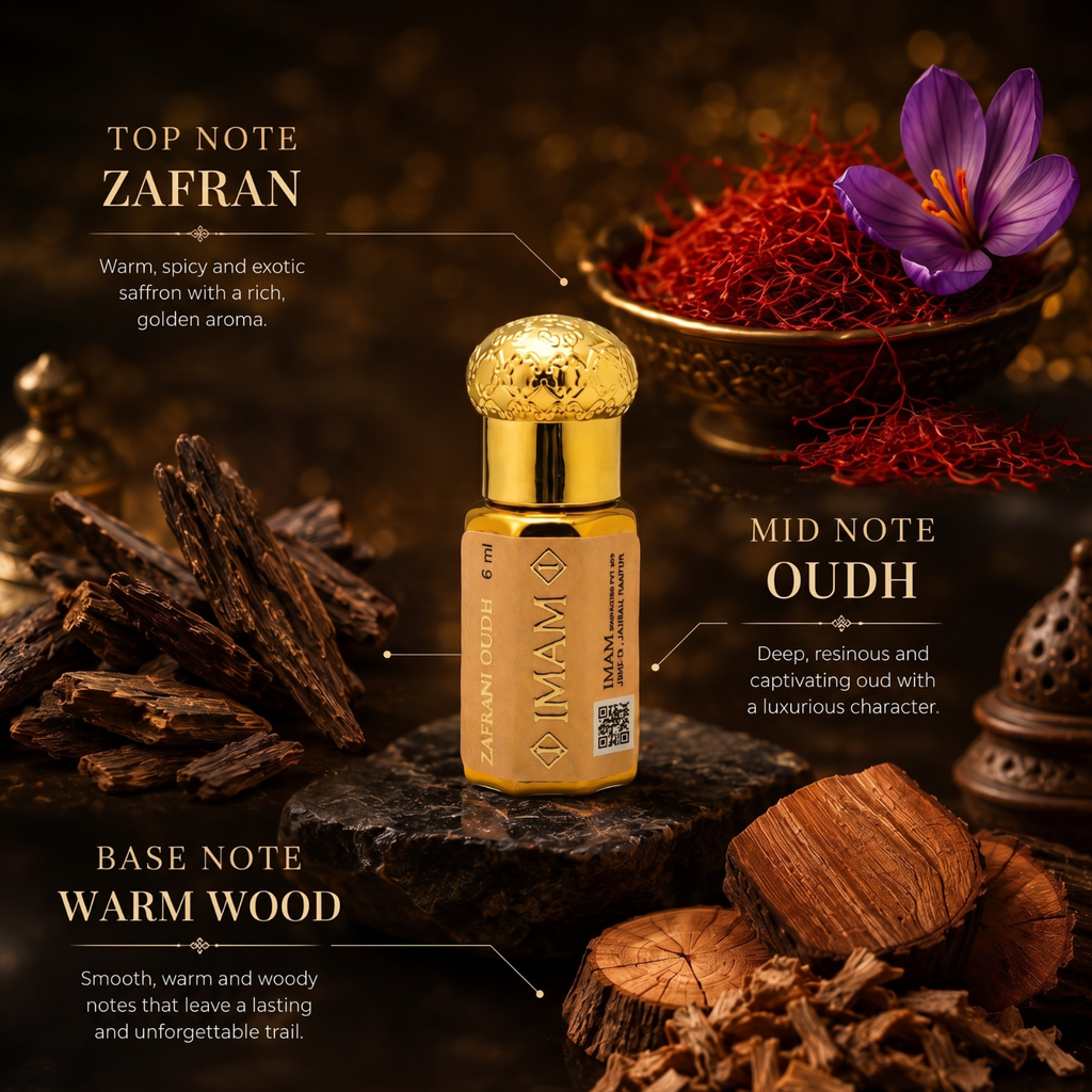 ZAFRANI OUDH Non-Alcoholic Attar 6ML for Men & Women