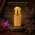 ZAFRANI OUDH Non-Alcoholic Attar 6ML for Men & Women
