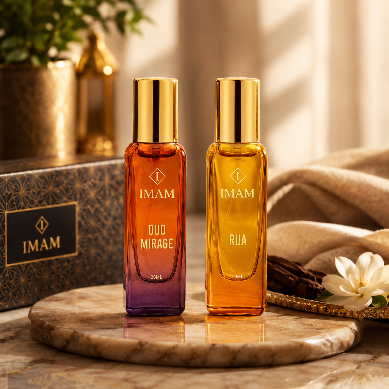 Oud Mirage & Rua Perfume Combo – 20ml × 2