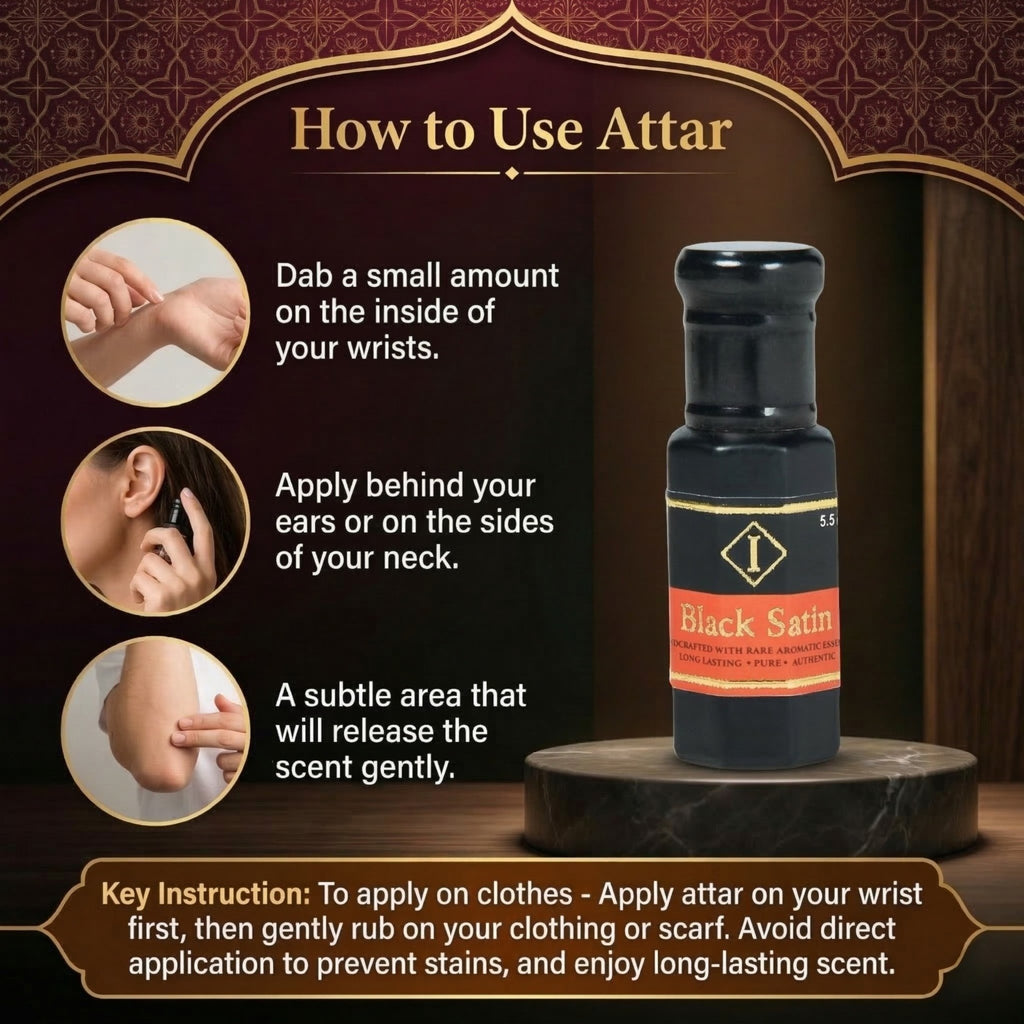 Black Satin Premium Attar - IMAM