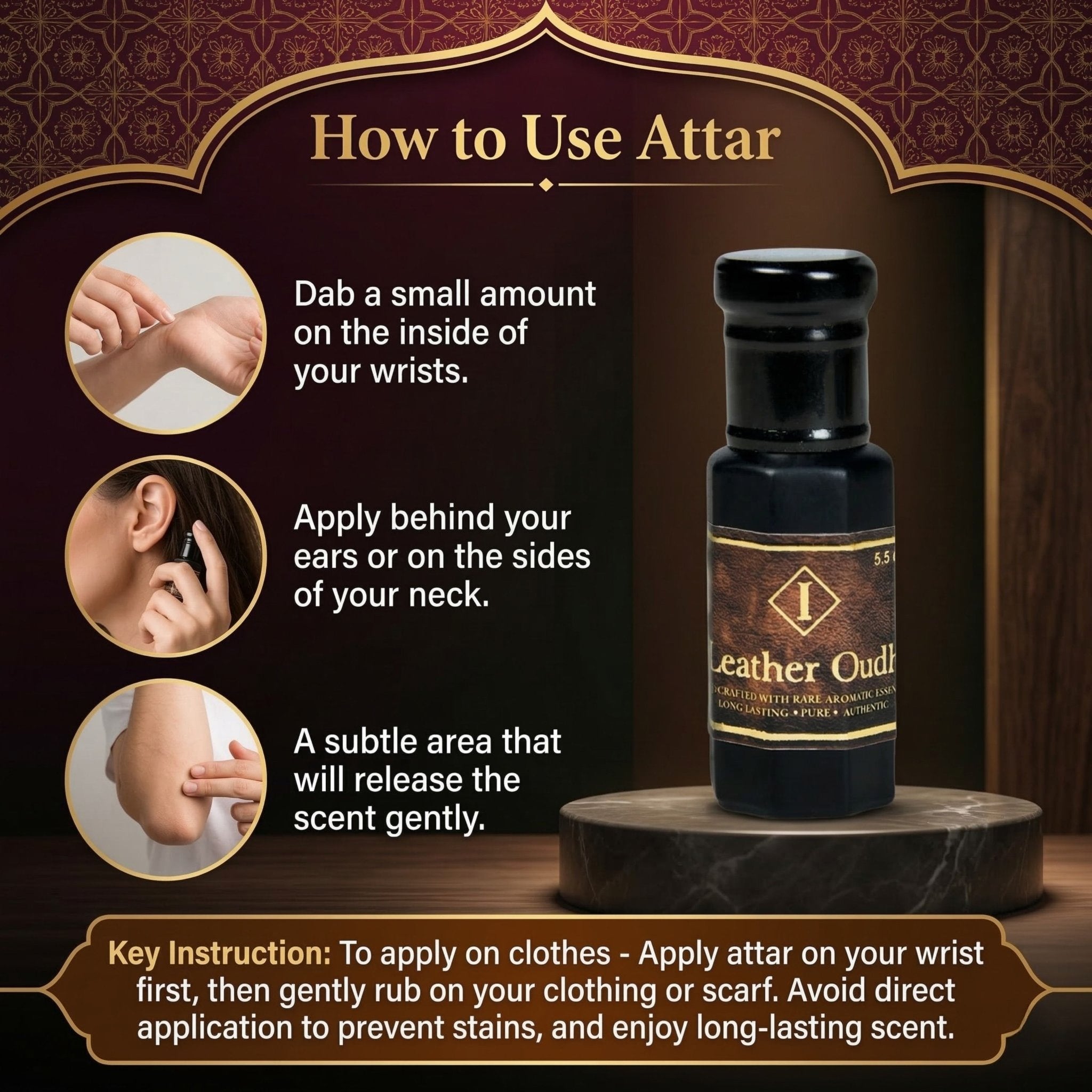 Leather Oud Attar - IMAM