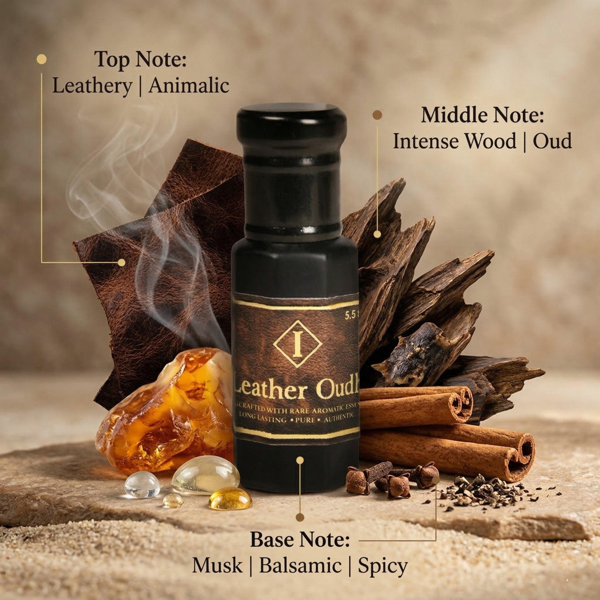 Leather Oud Attar - IMAM